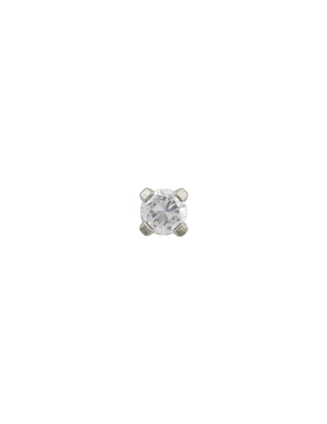 CUBIC ZIRCON 3MM ACIER X 6