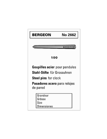 100 GOUPILLES ACIER BERGEON 1,20/1,50