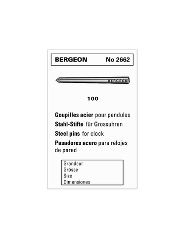 100 GOUPILLES ACIER BERGEON 0,60/0,84