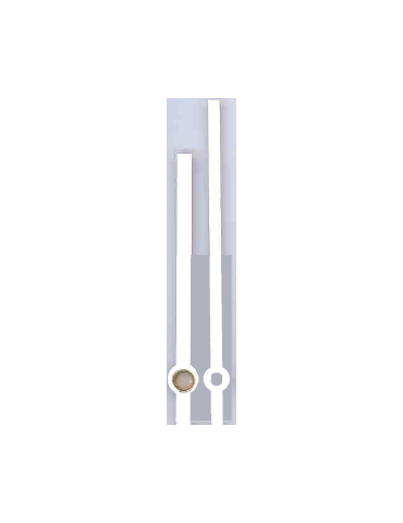 PAIRES AIGUILLES DE PENDULE QUARTZ BATON BLANCHE 78MM