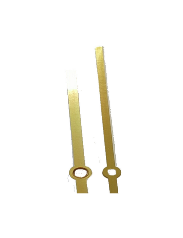 PAIRES AIGUILLES DE PENDULE QUARTZ BATON DOREE 80MM