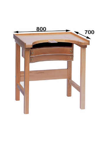 ETABLI DE BIJOUTIER 1 POSTE BAC INOX + TIROIRS