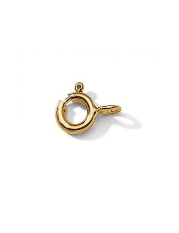 ANNEAUX RESSORTS OR JAUNE 6MM 9 KARATS BOITE DE 10