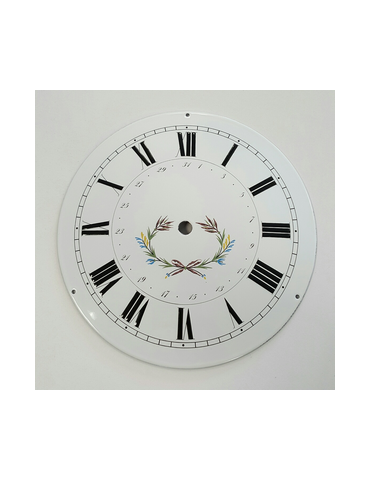 CADRAN COMTOISE EMAIL BOMBE CHIFFRE RELIEF CALENDRIER 250mm