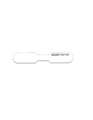 ETIQUETTES BAGUES PLASTIQUE ARGENT 925/1000