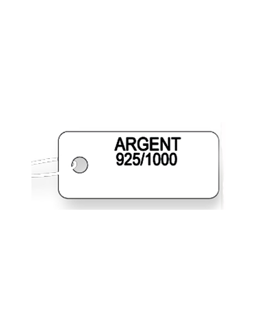 ETIQUETTES A FIL BLANC N°7 ARGENT 925/1000 CARTON