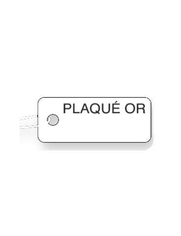 ETIQUETTES A FIL BLANC N°7 PLAQUE OR PLASTIQUE