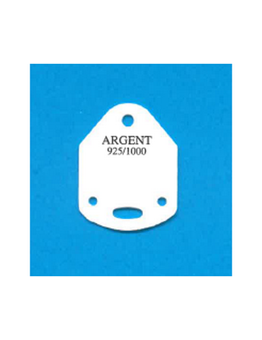 ETIQUETTES OMEGA PLASTIQUE ARGENT 925/1000