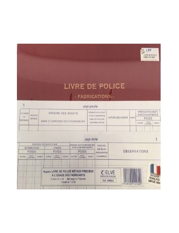 LIVRE DE POLICE FABRICATION