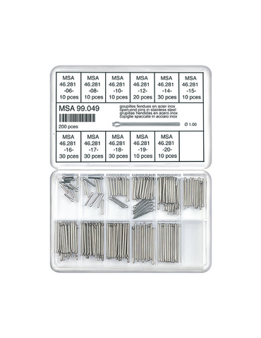 ASSORTIMENT 200 GOUPILLES FENDUES 6 à 20 MM DIAM 1.00