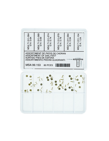ASSORTIMENT 60 PIEDS DE CADRAN A COLLER