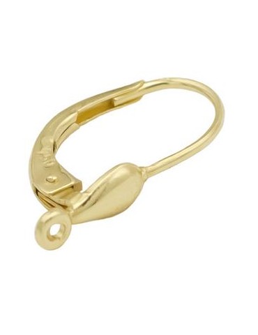 PAIRE BRISURE GOUTTE OR JAUNE 18K