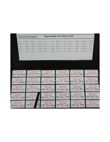 ASSORTIMENT DE 3000 BARRETTES IMPERDABLES DIAM 1.50 ACIER INOX de 8 à 24mm