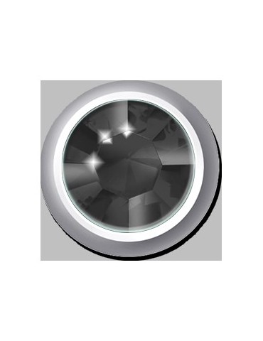 6 PAIRES PROTHESES MINI STRASS NOIR SUR ACIER