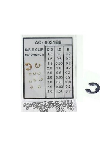 ASSORTIMENT DE 90 CLIPS DE POUSSOIRS